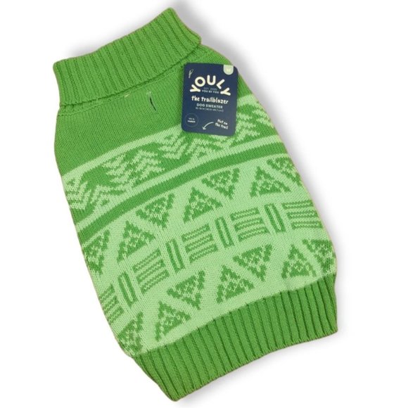 Youly Dog Size Medium Trailblazer Teal Green Pet Sweater New - Picture 1 of 4